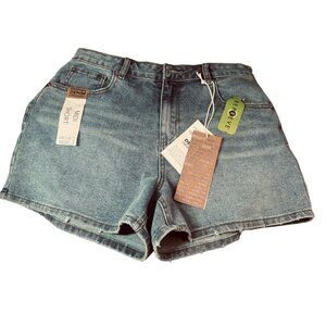 Project Rebel Women's Sustainable Denim Midi Shorts Blue.Size 11
